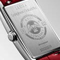 Longines Longines DolceVita L5.512.4.91.2 кварцевые женские часы часы крупный план красный циферблата