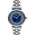 Emporio Armani Emporio Armani Gianni T-Bar AR11627  AR11627 кварцевые женские часы  синий циферблат, браслет нержавеющая сталь — вид спереди