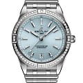 Breitling Breitling Chronomat Automatic 36 G10380591C1G1  G10380591C1G1 механические женские часы  голубой циферблат, браслет нержавеющая сталь — вид спереди