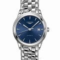 Longines Longines Flagship L4.974.4.92.6  L49744926 механические женские часы синий циферблат, браслет нержавеющая сталь — вид спереди