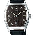 Seiko Seiko Presage SRPD07J1  SRPD07J1 механические мужские часы черный циферблат, браслет кожаный — вид спереди