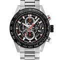 TAG Heuer TAG Heuer Carrera CAR2A1W.BA0703  CAR2A1W.BA0703 механические мужские часы черный циферблат, браслет нержавеющая сталь — вид спереди