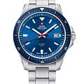 Swiss Military by Chrono Swiss Military by Chrono SM34082.02  SM34082.02 кварцевые мужские часы синий циферблат, браслет нержавеющая сталь — вид спереди