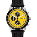 Fossil Fossil Sport Tourer FS6044  FS6044 кварцевые мужские часы желтый циферблат, браслет кожаный — вид спереди