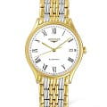 Longines Longines Lyre L4.860.2.11.7  L48602117 механические мужские часы белый циферблат, браслет нержавеющая сталь с pvd-покрытием — вид спереди
