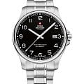Swiss Military by Chrono Swiss Military by Chrono Сверхточные SM30200.16  SM30200.16 кварцевые мужские часы черный циферблат, браслет нержавеющая сталь — вид спереди