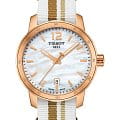 Tissot Tissot T-Sport Quickster T095.410.37.117.00 Quickster T0954103711700 кварцевые мужские часы перламутровый циферблат, браслет тканевый — вид спереди