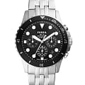 Fossil Fossil Bannon  FS5837  FS5837 кварцевые мужские часы черный циферблат, браслет нержавеющая сталь — вид спереди