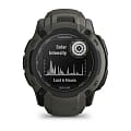 Garmin Garmin Instinct 2X Solar 010-02805-05 электронные мужские часы часы, крупный план  циферблат