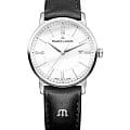 Maurice Lacroix Maurice Lacroix Eliros Date Ladies EL1094-SS001-112-1  EL1094-SS001-112-1 кварцевые женские часы  белый циферблат, браслет кожаный — вид спереди