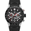 TAG Heuer TAG Heuer Carrera CBG2A10.FT6168  CBG2A10.FT6168 механические мужские часы черный циферблат, браслет каучук — вид спереди
