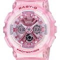 Casio Casio Baby-G BA-130CV-4A  BA-130CV-4A кварцевые женские часы розовый циферблат, браслет пластик — вид спереди