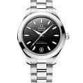 Omega Omega Seamaster Aqua Terra 220.10.30.20.01.001 Aqua Terra 22010302001001 механические женские часы черный циферблат, браслет нержавеющая сталь — вид спереди