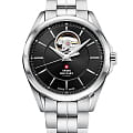 Swiss Military by Chrono Swiss Military by Chrono SMA34085.21  SMA34085.21 механические мужские часы  черный циферблат, браслет нержавеющая сталь — вид спереди