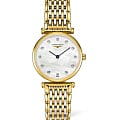 Longines Longines La Grande Classique L4.209.2.87.7  L42092877 кварцевые женские часы перламутровый циферблат, браслет сталь c pvd покрытием — вид спереди