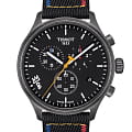 Tissot Tissot chrono XL Brooklyn nets T116.617.37.051.02 Chrono XL T1166173705102 кварцевые мужские часы черный циферблат, браслет тканевый — вид спереди