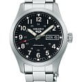 Seiko Seiko 5 Sports SRPJ81K1  SRPJ81K1 механические мужские часы  черный циферблат, браслет нержавеющая сталь — вид спереди