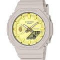 Casio Casio G-Shock GMA-S2100NC-4ADR (GMA-S2100NC-4A)  GMA-S2100NC-4A электронные женские часы желтый циферблат, браслет пластик — вид спереди