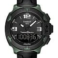 Tissot Tissot T-Race Touch Aluminium T081.420.97.057.01 T Race T0814209705701 кварцевые мужские часы  черный циферблат, браслет силикон — вид спереди