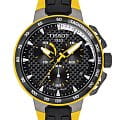 Tissot Tissot T-Race Cycling Tour De France 2020 T111.417.37.201.00 T Race Cycling T1114173720100 кварцевые мужские часы черный циферблат, браслет силикон — вид спереди