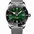 Breitling Breitling Superocean Heritage B20 Automatic 42 AB2010121L1A1  AB2010121L1A1 механические мужские часы зеленый циферблат, браслет нержавеющая сталь — вид спереди