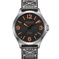 Hamilton Hamilton Khaki Aviation Air Race Auto H76235731  H76235731 механические мужские часы черный циферблат, браслет кожаный — вид спереди