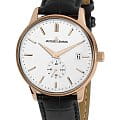 Jacques Lemans Jacques Lemans N-215B  N-215B кварцевые мужские часы белый циферблат, браслет кожаный — вид спереди