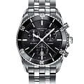 Certina Certina DS First C014.417.44.081.00 DS First C0144174408100 кварцевые мужские часы  черный циферблат, браслет титановый — вид спереди