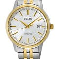 Seiko Seiko 5 Regular SRPH92K1  SRPH92K1 механические мужские часы белый циферблат, браслет сталь c pvd покрытием — вид спереди