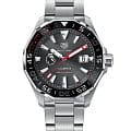 TAG Heuer TAG Heuer Aquaracer WAY201D.BA0927  WAY201D.BA0927 механические мужские часы черный циферблат, браслет нержавеющая сталь — вид спереди
