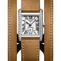 Longines Longines Mini DolceVita L5.200.0.71.3  L52000713 кварцевые женские часы бежевый циферблат, браслет кожаный — вид спереди