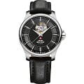 Swiss Military by Chrono Swiss Military by Chrono SMA34050.05  SMA34050.05 механические мужские часы черный циферблат, браслет кожа + текстиль — вид спереди
