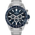 Jacques Lemans Jacques Lemans Sport 1-2140F  1-2140F кварцевые мужские часы  синий циферблат, браслет нержавеющая сталь — вид спереди