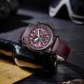 Citizen Citizen Promaster CB5868-09X мужские часы бордовый циферблат на запястье